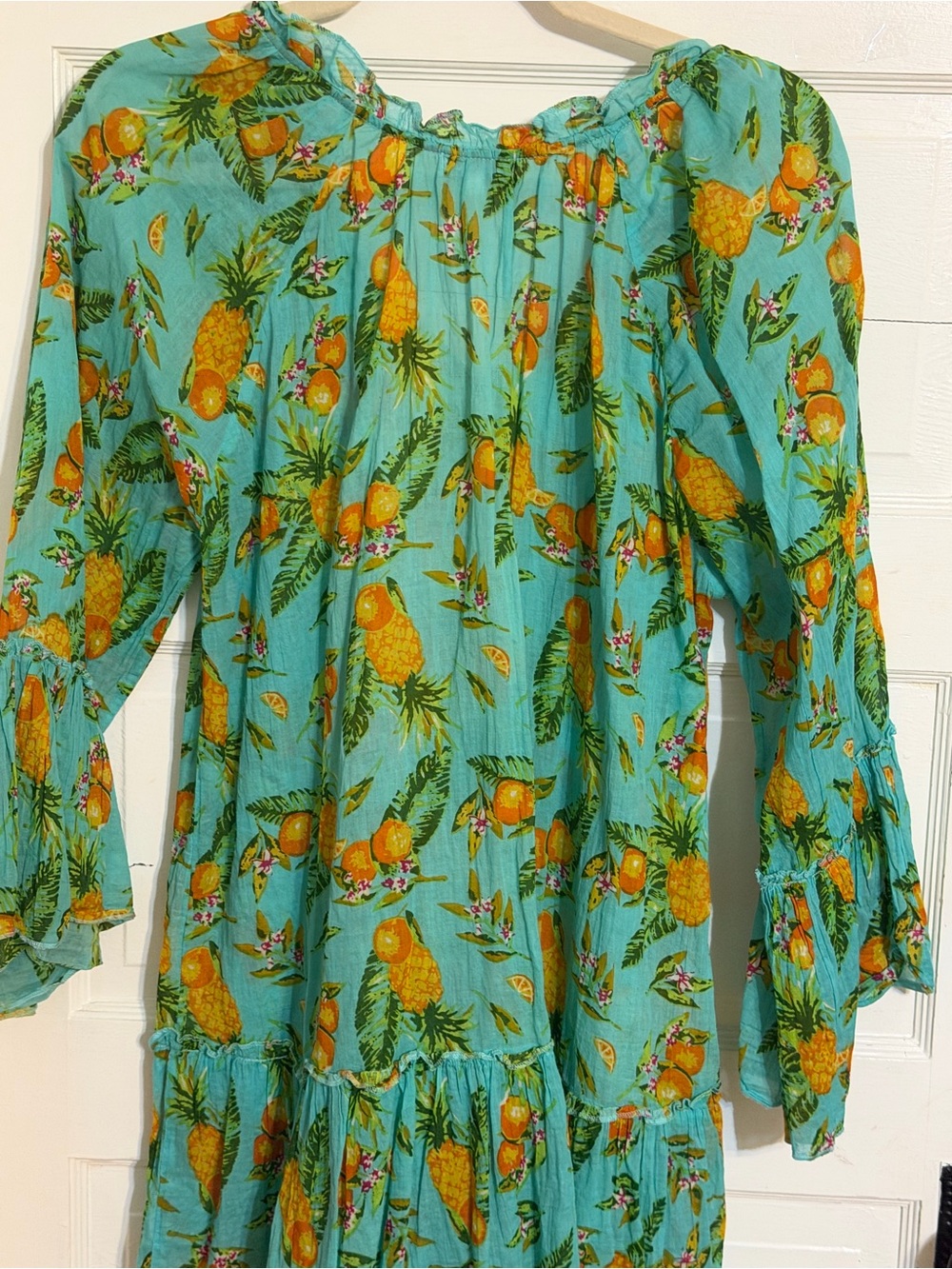 Debbie Katz Aqua Floral Citrus Mini Dress - Picture 4 of 10